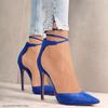 Chic Suede Pointed Shoes For Women With Sexy High Heels And Cross Bandage