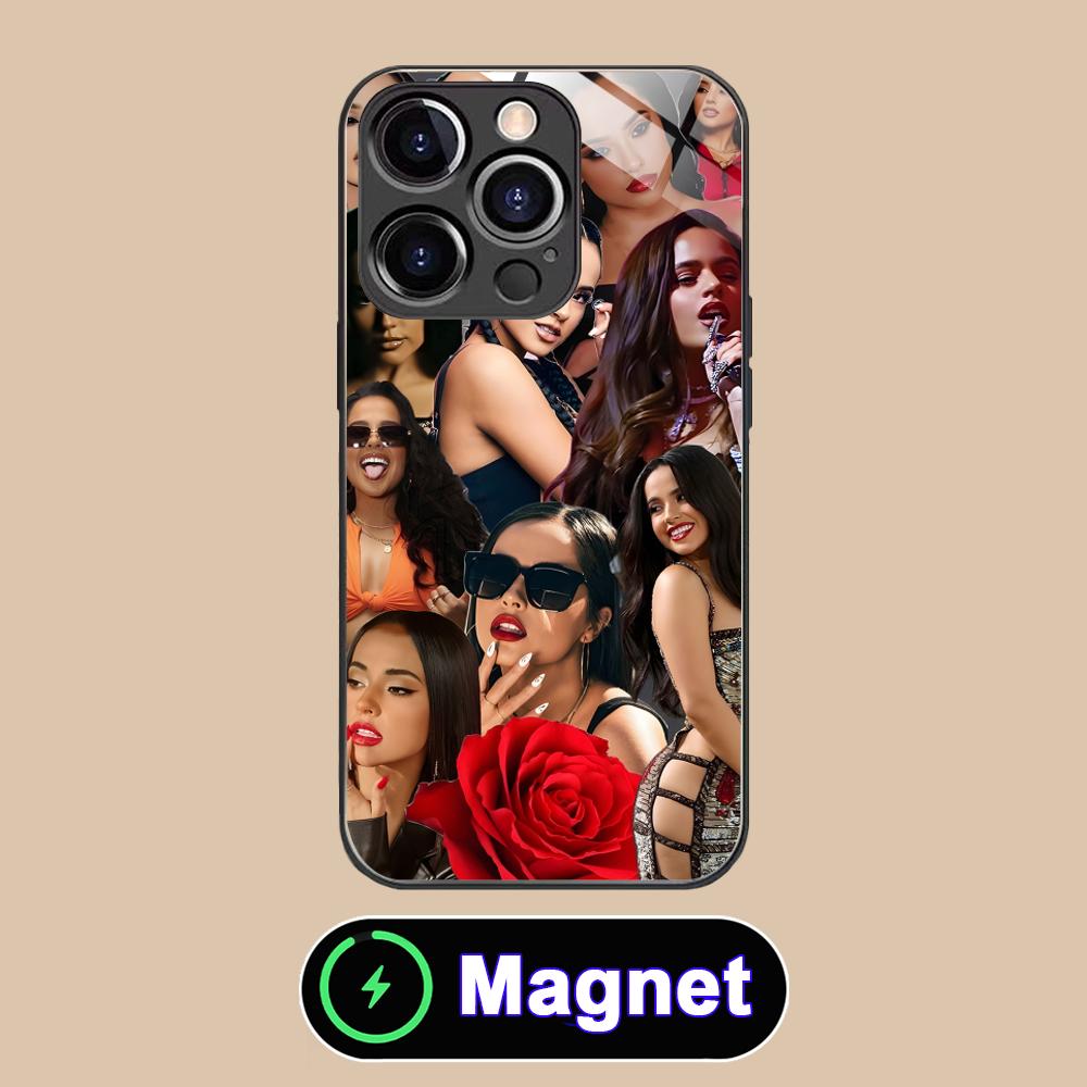 Модный чехол Becky G из стекла MagSafe для мобильного телефона iPhone 17 16 15 14 13 12 11 Air Pro Max Plus Mini Цветная накладка