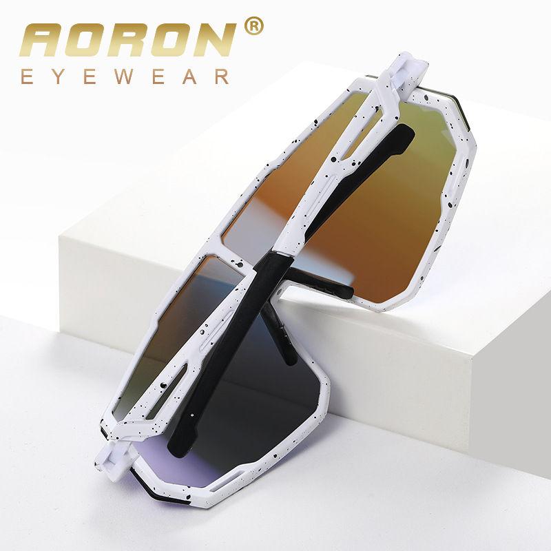 aoron Большие горнолыжные солнцезащитные очки для улицы, цветные, фотохромные, поляризационные, спортивные, для езды на велосипеде, вождения, ветрозащитные очки