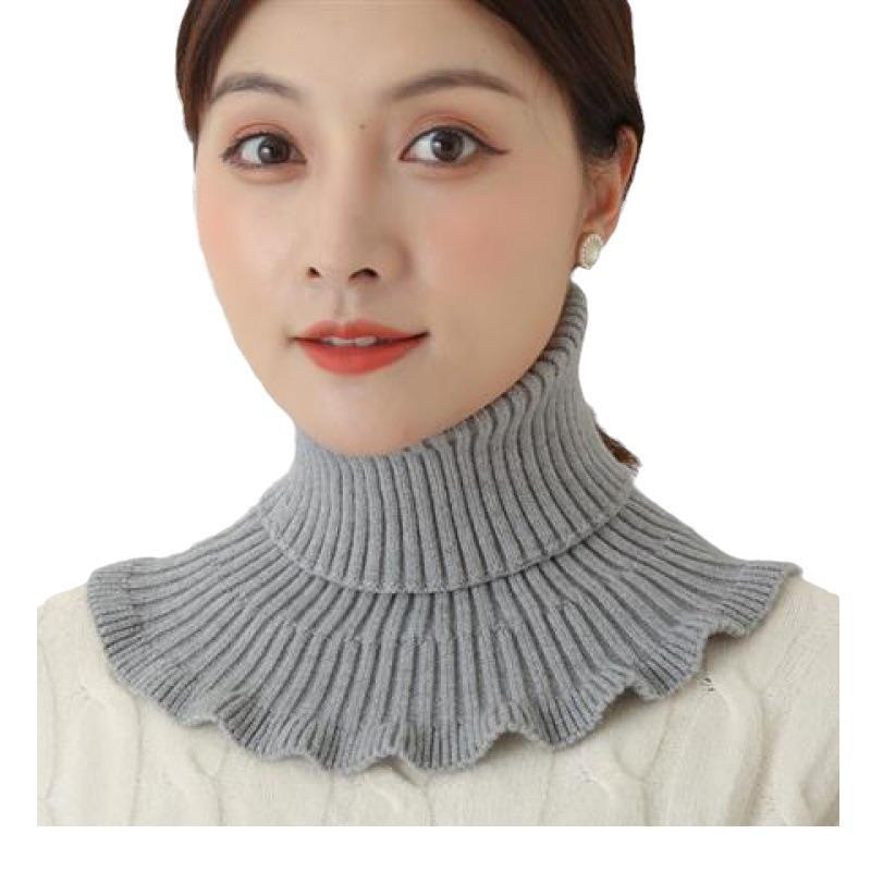Women's Neckerchief Winter Warm Knitted Scarf Neck Protection Cold-Proof Neckerchief Versatile Fashion