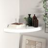 VidaXL Floating Corner Shelf High Gloss White 35x35x3.8 Cm MDF