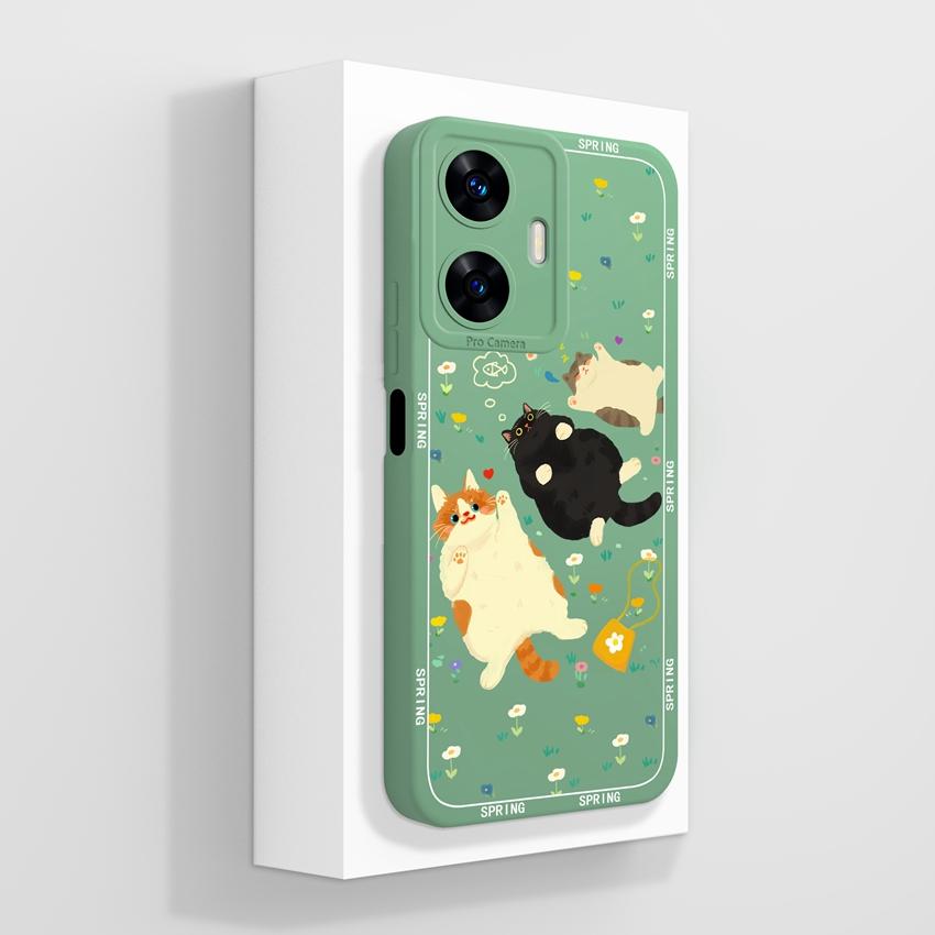 Красивые чехлы для телефона в форме сердца любви для Realme C55 C35 C25 C20 C15 C11 C21Y C25Y Мягкий жидкий силиконовый бампер Противоударный защитный чехол для Realme Casing