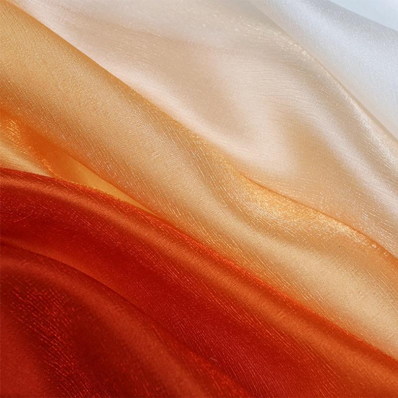 100x150cm Bark Wrinkled Thin Gradient Glitter Fabric for Dress Skirts Stage Costumes Sewing Glossy Needlework Decorative Cloth