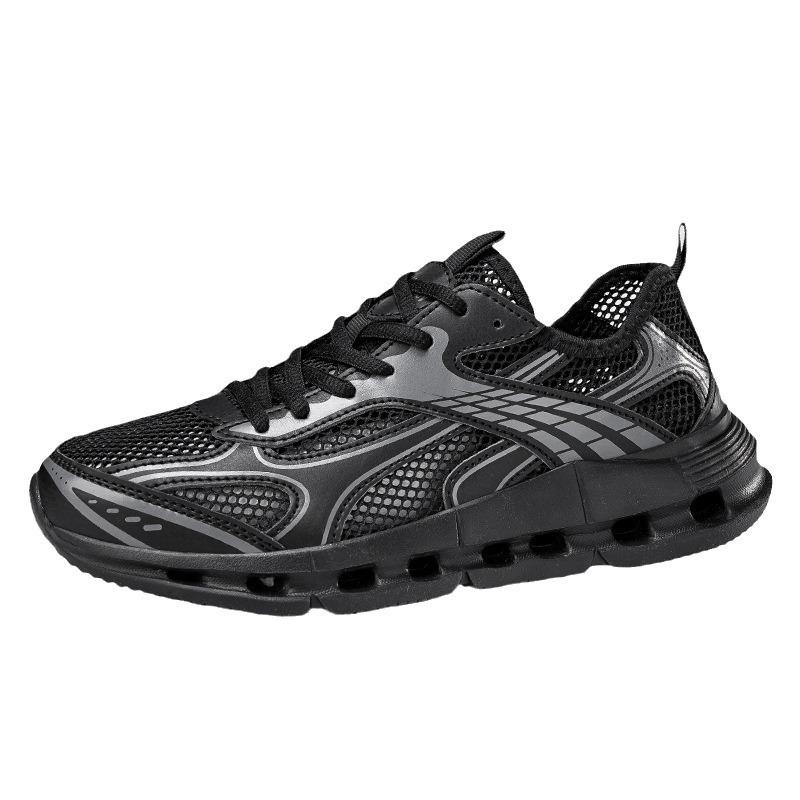 Summer Large Size Mesh Men's Shoes Hollow Breathable Fashion Sports Shoes Lightweight Cushioning EVA Bottom Hiking Wading Shoes Men