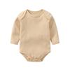 Jumpsuit Romper Baby Boy Boy Clothing Long Sleeve Newborn Spring Casual Round Neck Colorful Years Old Cotton 9313 Apricot [Misia Luxury] Children's