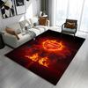 "Burning Arsenal Emblem on Fire" Patterned carpet a non slip rug suitable for all seasons and any setting, gift