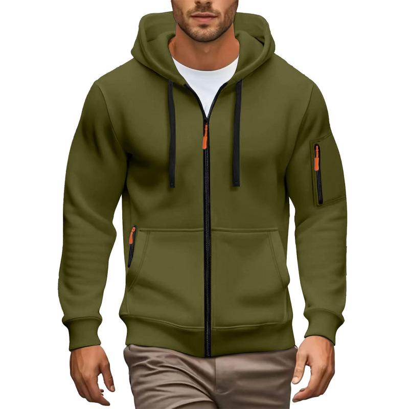 Men S Oversized Hooded Zip Up Sweatshirt Autumn Winter European Size