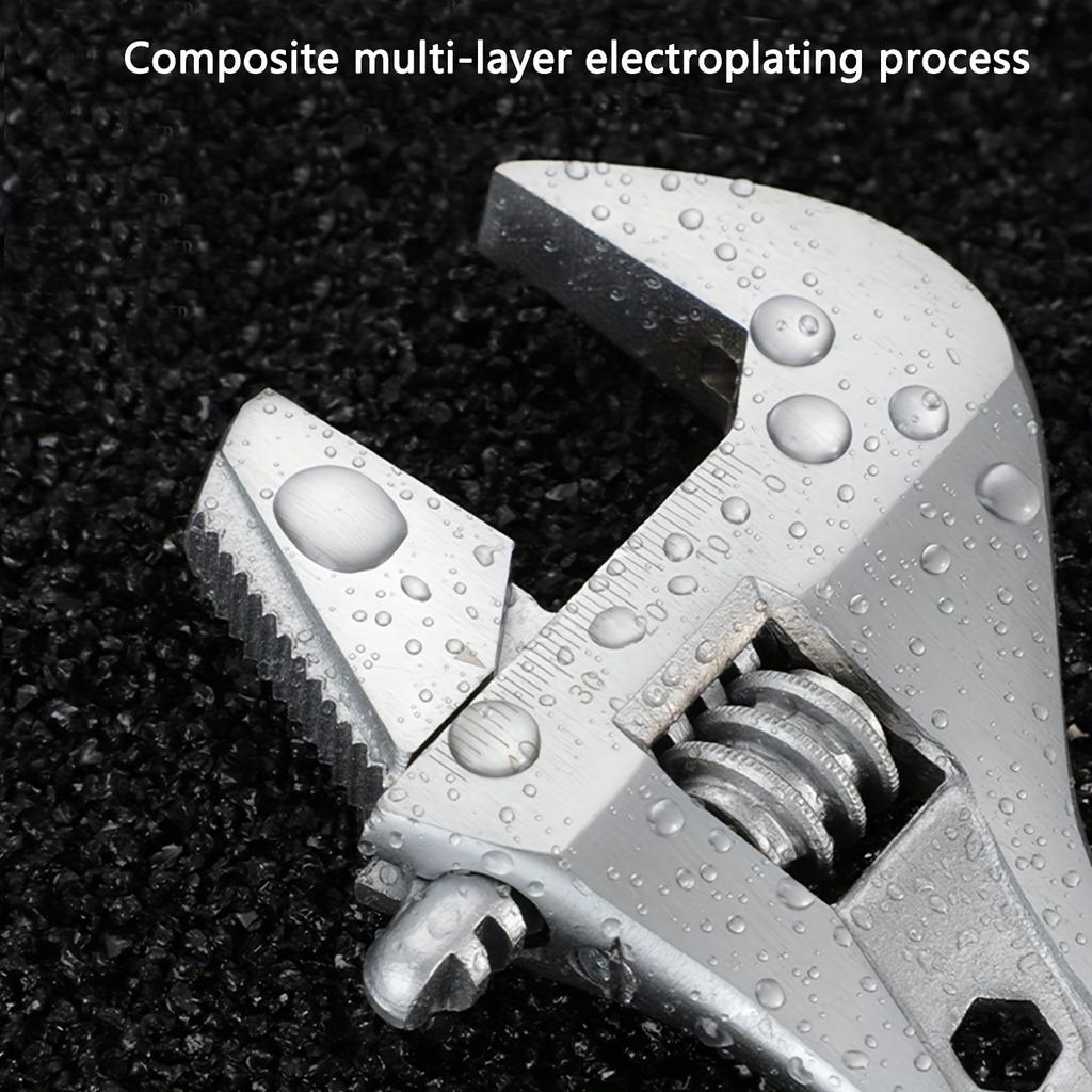 8 Inch 10 Inch 12 Inch Adjustable Wrench, Drop Forged Cr-V Steel, Small Spanner Wrenches Set,Crescent Grip for Greater Leverage