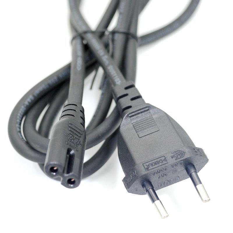 European Standard Two-Pin Power Cord with Figure-8 and C5 Connectors (CE Certified)