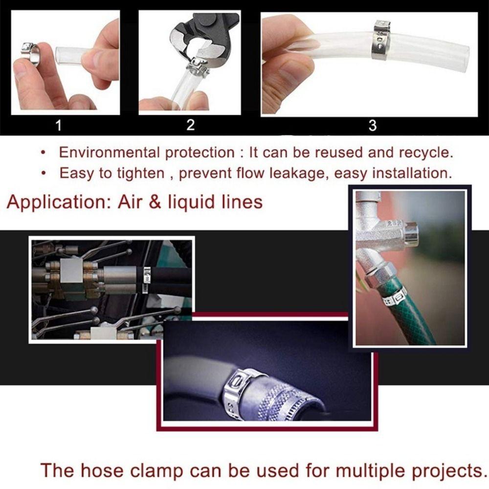 10 шт. 5,3-31 мм набор зажимов для труб, обруч для труб, регулируемый зажим для шланга, топливная трубка, водопроводная труба