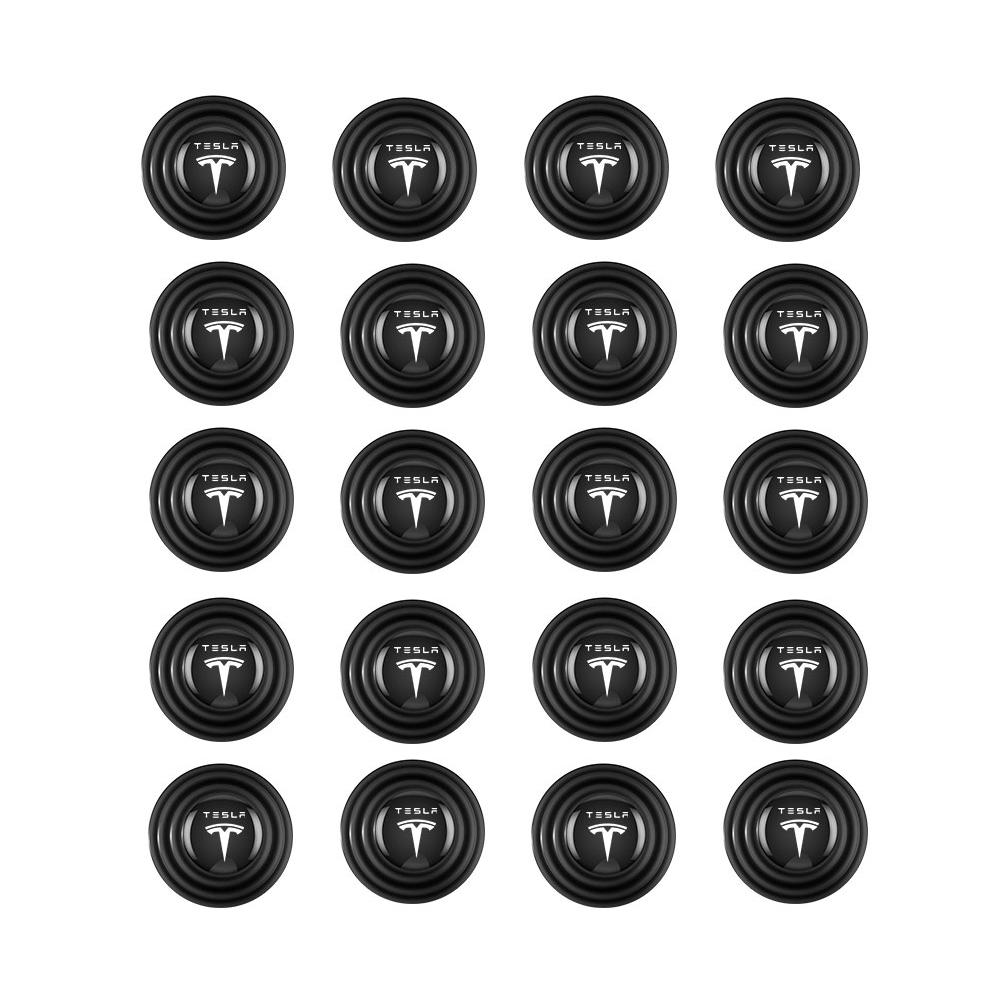 AAAIV1 4/8/10/20PC Car Door Bumper Shock Absorbing Mute Trunk Anti-Noise Buffer Adhesive Sticker For Tesla Model 3 ModelX ModelY ModelS