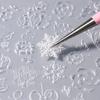 3D Silicone Nail Carving Mold Snowflake Butterfly Multi-Designs Stamping Plate Gel Stencils DIY Manicure Accessory Nail Tools