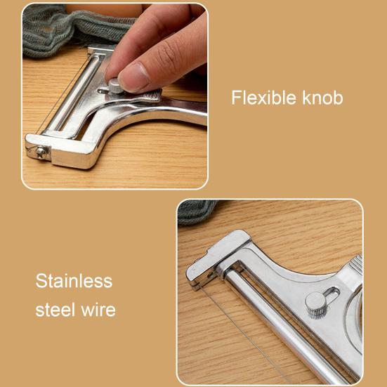 Cheese Slicer Multifunctional Adjustable Thickness Non-stick Ergonomic Handle Easy Clean Slicing Tool Food Grade Butter Cutter Cooking Utensils