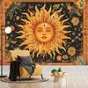 Богемный гобелен «Солнце» с цветочными и небесными узорами, хиппи настенное украшение для спальни, гостиной, общежития, офиса, бохо-декор