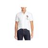Polo SS25 Рубашка мужская однобортная с коротким рукавом и вышивкой логотипа медведя 710802632-001
