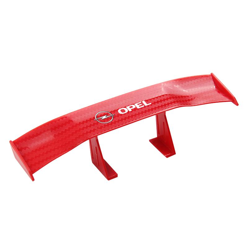 Carbon Look Car Rear Spoiler Mini Wings Small Model Decoration ABS Auto Accessories For Opel Corsa Mokka Astra Cascada Adam QS7