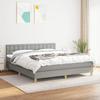 3140945 vidaXL Divan Bed with Mattress Light Grey 160x200cm Fabric