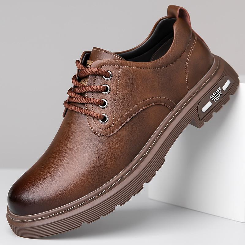 Мужские кожаные туфли на британской платформе, повседневные туфли дерби, мужские вечерние туфли, свадебные туфли, низкие ботинки Martin