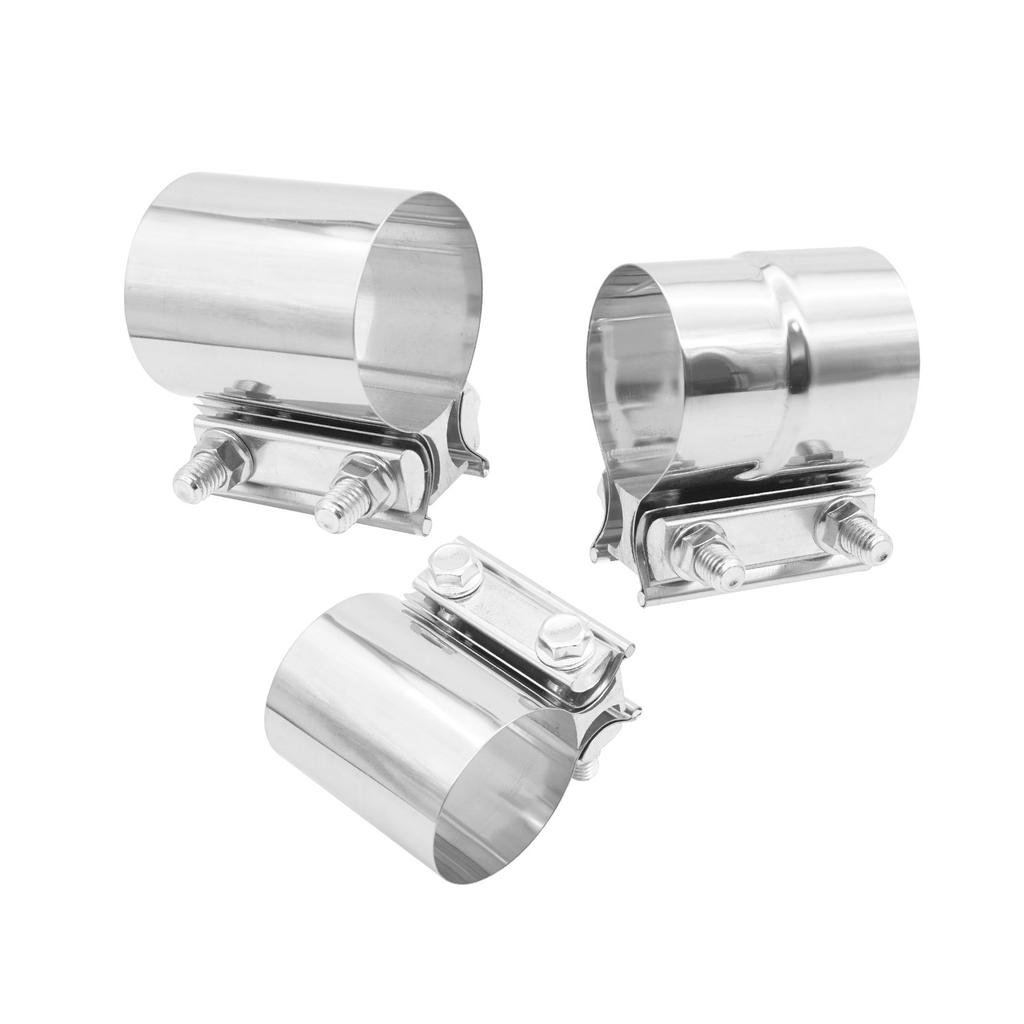 Exhaust Butt Joint Band Clamp 304 Stainless Steel Sleeve Coupler 2" 2.25" 2.5" 2.75" 3" Universal for Muffler Pipe 51 57 63 76mm