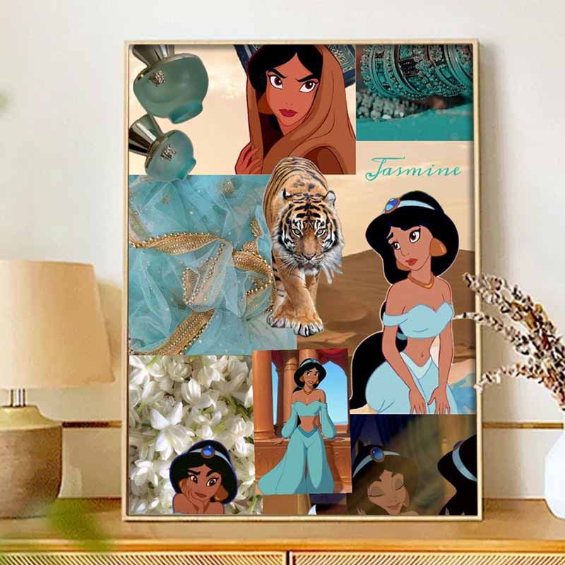 Disney Алмазная мозаика 5D DIY Набор для алмазной живописи Жасмин Подходит для взрослых/начинающих Креативный подарок Украшение для дома