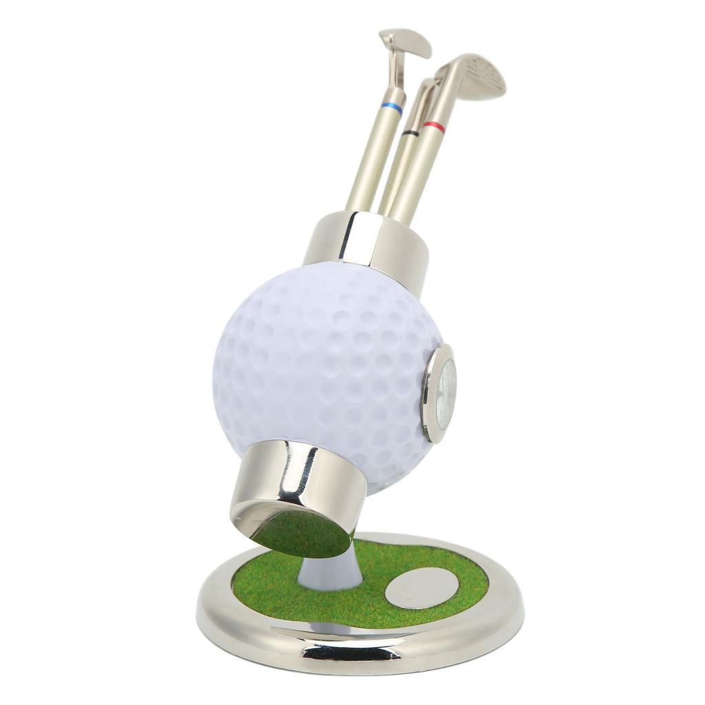 Набор подставок для ручек для гольфа, имитация, цинковый сплав, часы, контейнер для ручек, для подарка отцу, украшение