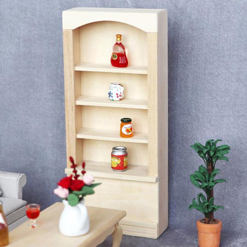 1:12 Dollhouse Miniature Wooden Furniture Room Book Cabinet Bookshelf Cabinet