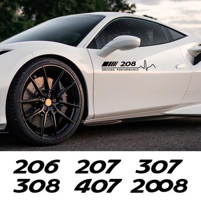 Боковые наклейки на двери автомобиля для Peugeot 206 207 208 307 308 407 107 301 306 406 408 508 607 2008 406 408 3008 4008 5008 Аксессуары