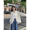 2025 Women's French Design Long-Sleeve Sun Protection Jacket: Sweet, Loose, Drop Shoulder, Casual Look