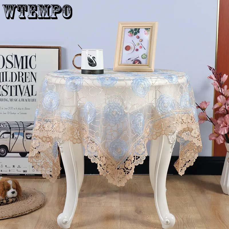 Кружевная скатерть с вышивкой Кружева Круглый стол Квадратный стол Чайный стол Скатерть Классический стиль Ретро Европейский стиль