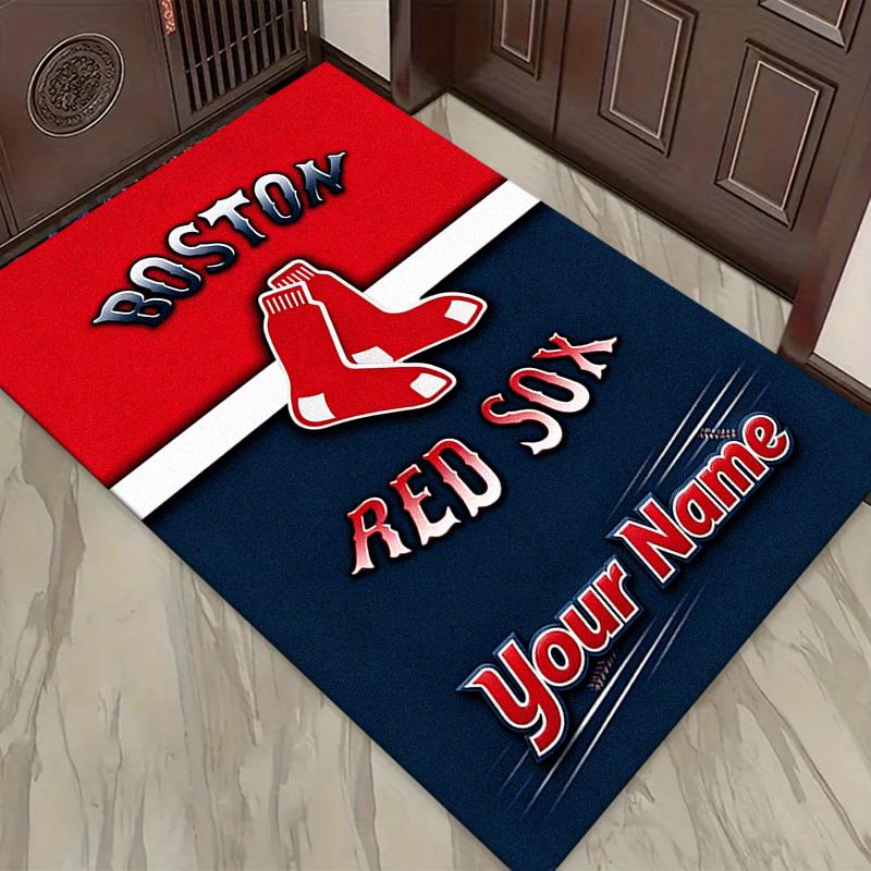 Name Custom Boston red sox logo Carpet Rug for Living Room Bedroom Home Sofa Decoration,Kids play Non-slip Floor Mat