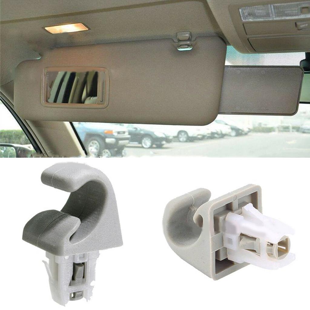 1 Pair Sun Visor Clip Hook Bracket Retainer Interior Trim Fastener Clip for Camry Corolla Matrix Prius RAV4 74348-33040