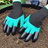 1 Pair Garden Digging Gloves Household Sting-Resistant Non-slip Latex Gloves Breathable Claws Gloves Gardening Hand Protector