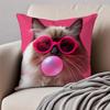 Vibrant Animal Bubble Fashion Tiger Cushion Cover Pillowcase Antidustmite Invisible Zipper Short Plush Sofa Cushion