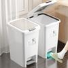 Garbage Can Durable Construction Large Capacity Wide Opening Easy To Clean Trash Can Waste Bin with Stepping Pedal