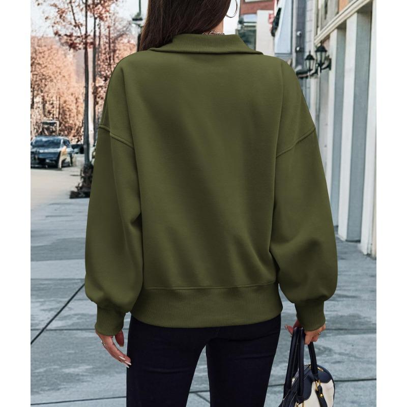 Осенне-зимний женский свитер с двумя карманами на молнии до середины бедра