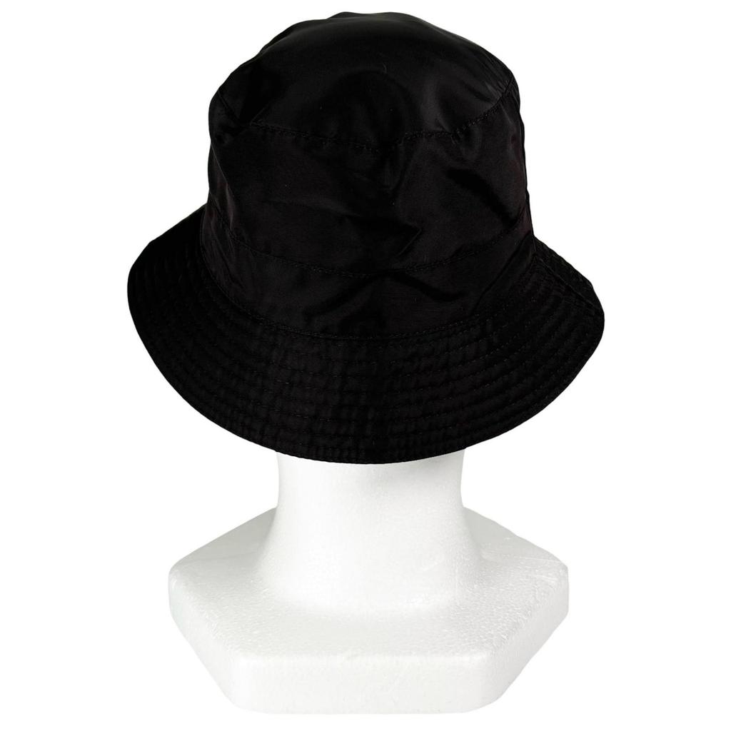 Great MOTSCH HERMES hat H-lift embroidery bucket Dark brown Nylon mens 56 Used