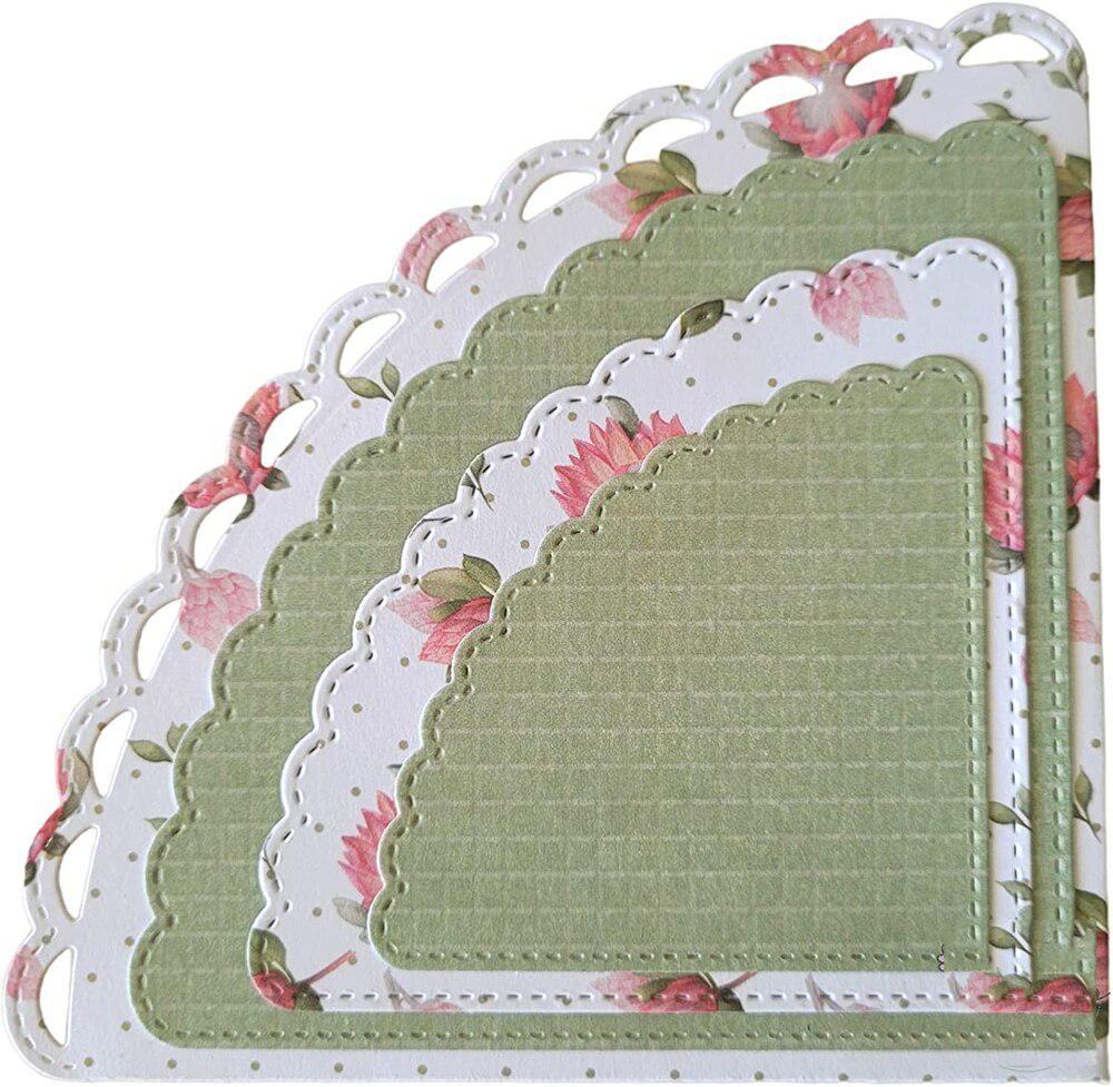 Nesting Corner Pocket Metal Cutting Dies Scrapbooking Photo Album Decorative Embossing PaperCard Crafts Die