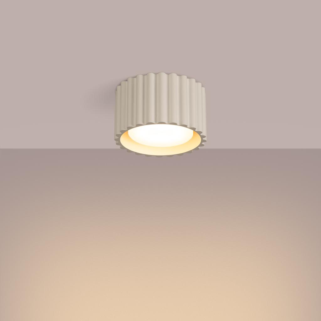 Plafon Aura 1 Gx53 Beżowy Alu Sollux Sl.1792
