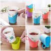 10/20pcs Disposable Paper Cup Holder Set Reusable Holder Anti-Scalding Cups Color Random Multipurpose Office Household Sleeve