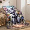 Cute Baby Elephant in a Flower Field print blanket soft and cozy perfect for the living room bed sofa or a nap,gift