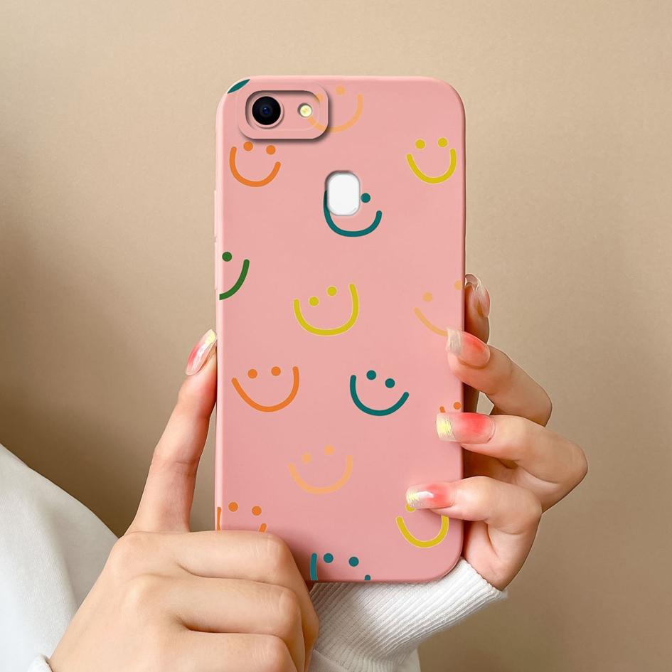 Для Oppo F9 F21 F5 F15 F7 F11 F17 F19 Pro Plus чехол для телефона модный лейбл с рисунком смайлика мягкие силиконовые чехлы премиум-класса для корпуса Oppo