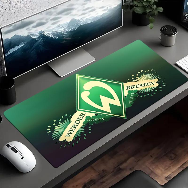 Green And White Werder Mouse pad, Gaming Mouse Pad, keyboard pad, Desk Decor for computer notebook Fan Gift Birthday Gift