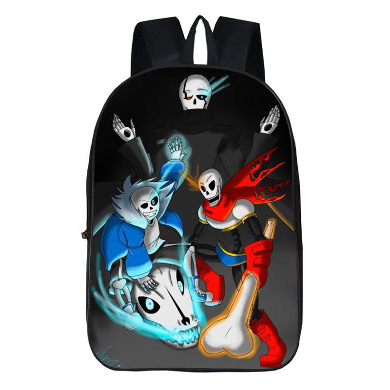 Прочный 17-дюймовый рюкзак Undertale Sans для детей с регулируемыми лямками и стильным дизайном