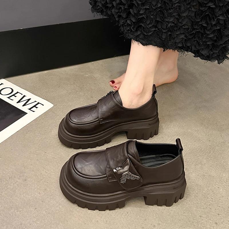 Туфли на плоской подошве, женские туфли-лоферы, дизайнерские туфли-оксфорды с металлическим принтом и бабочкой, осенние туфли для ходьбы с круглым носком, туфли-лодочки Mujer Zapatillas