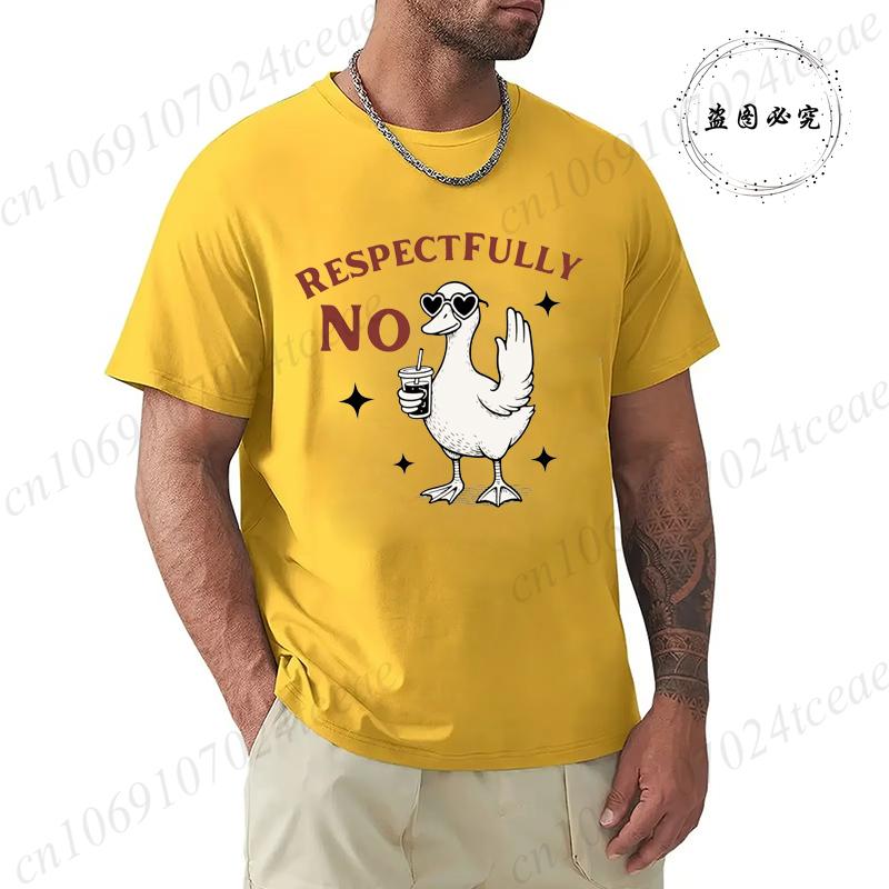 Summer Men's Tee T-shirt with Today I'm A Serious Goose Print T-Shirts Clothing Funny Sarcastic Tops Tees Daily Weekend Gifting