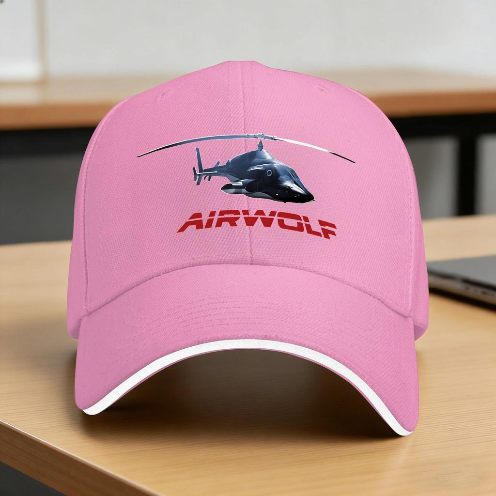 Sun Baseball Cap Airwolf Design Hip Hop Hats Breathable Stylish Hiking Fishing Snapback Cap