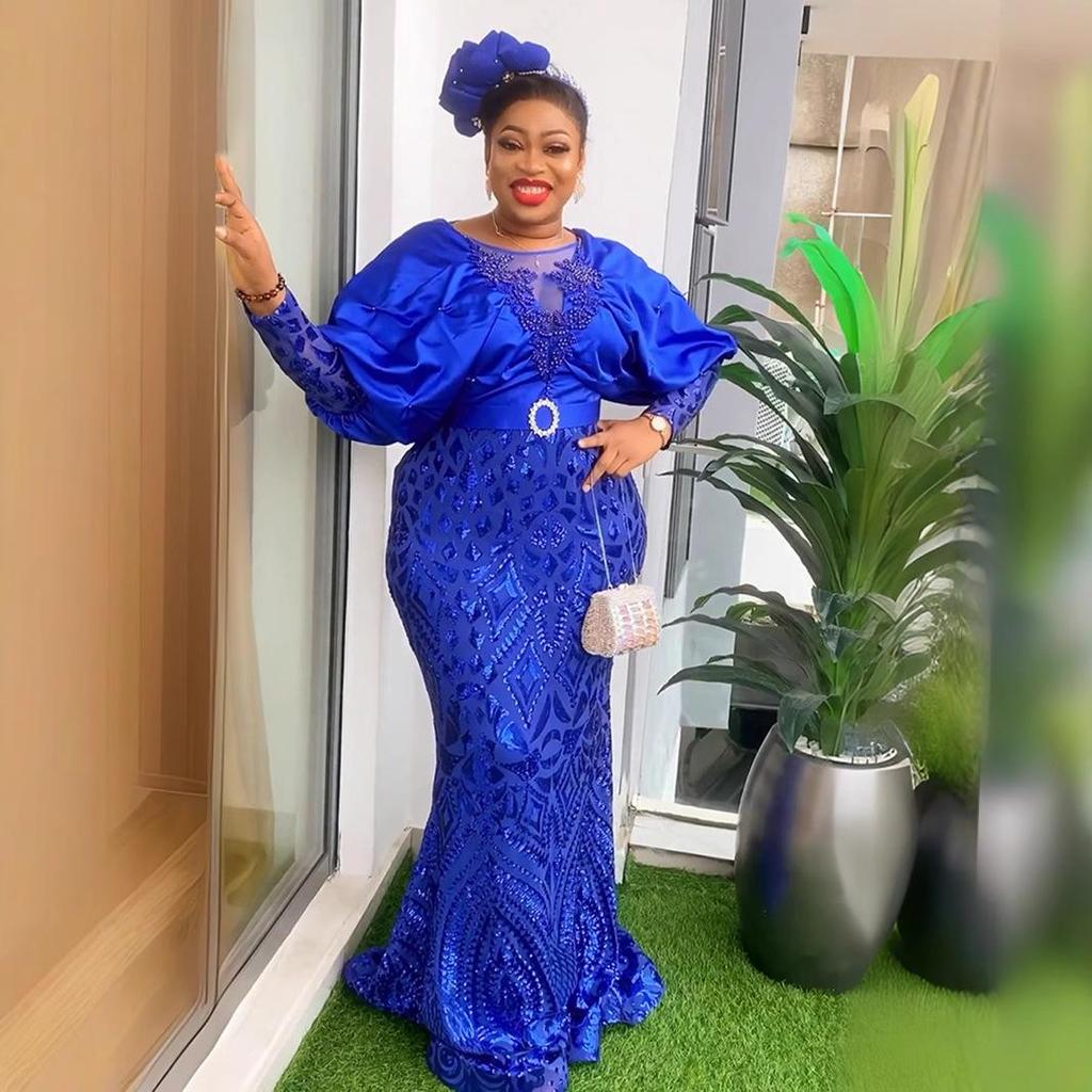 Элегантное вечернее платье с пайетками большого размера для женщин