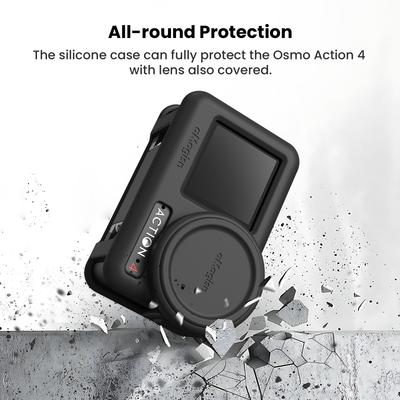 Силиконовый чехол-накладка для DJI Osmo Action 4 3 Силиконовый защитный чехол с крышкой для объектива камеры для DJI Action 4 Аксессуар