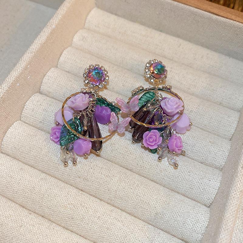 Высококачественные серьги из циркония и металла с кисточками, инкрустированными бриллиантами, идеально подходят для любого случая