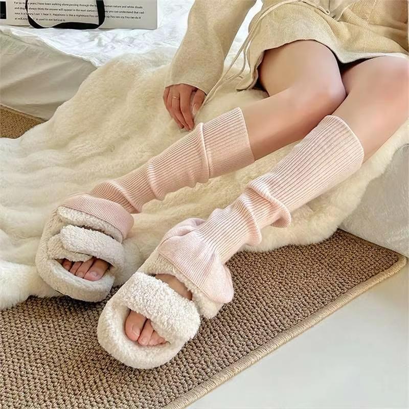 Spring New Style Women's Ankle Solid Color Breathable Polyester Knitted Daily Comfortable Indoor Socks